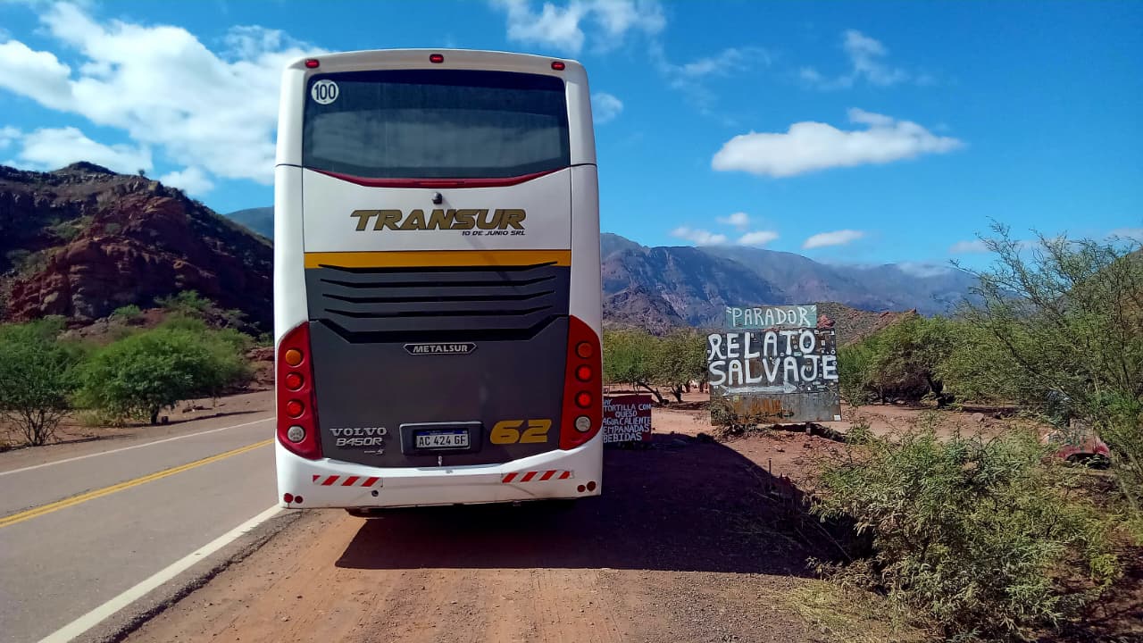 Bus en Parador Relato Salvaje